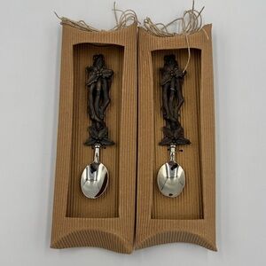 NWT 2 Mud Pie Holliberrie Demi Spoons